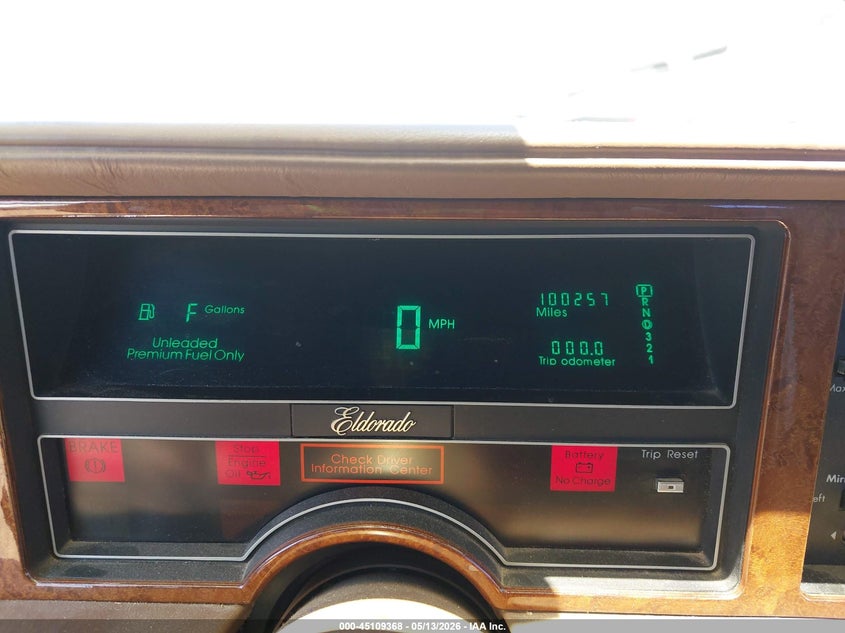 1991 Cadillac Eldorado VIN: 1G6EL13B8MU610195 Lot: 45109368