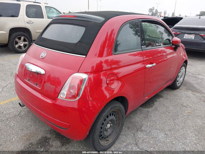 Vin: 3c3cffdr0ct128533, lot: 45607449, fiat 500c pop 20124