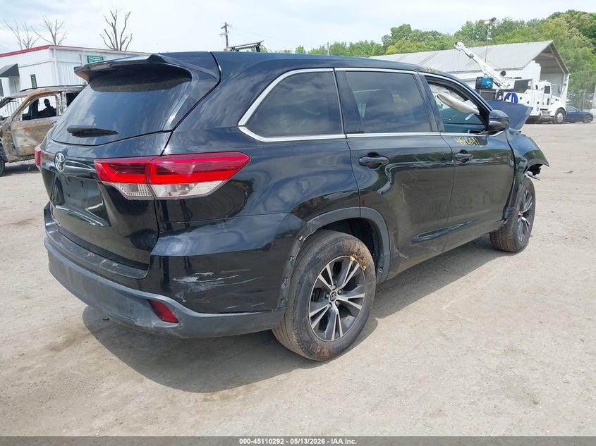 Vin: 5tdzarfh4hs027006, lot: 45607876, toyota highlander le 20174
