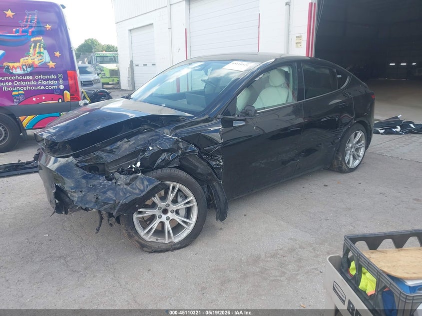 Vin: 5yjygded7mf103103, lot: 45607905, tesla model y standard range rear-wheel drive 20212