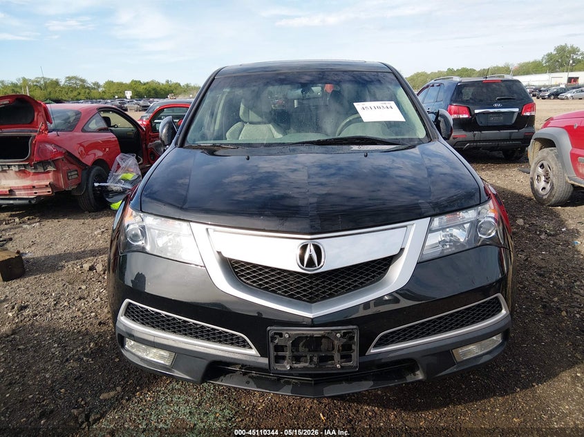 2012 Acura Mdx 3.7 Black Lot 111045110344 Vin 2HNYD2H27CH529836