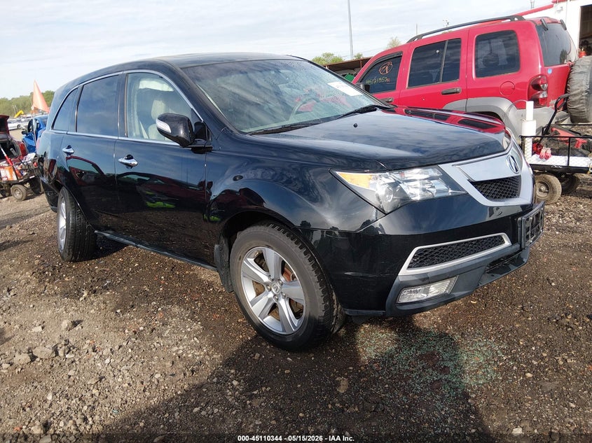 2012 Acura Mdx 3.7 Black Lot 111045110344 Vin 2HNYD2H27CH529836