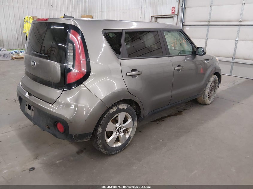 Vin: kndjn2a25j7554662, lot: 45607960, kia soul 20184