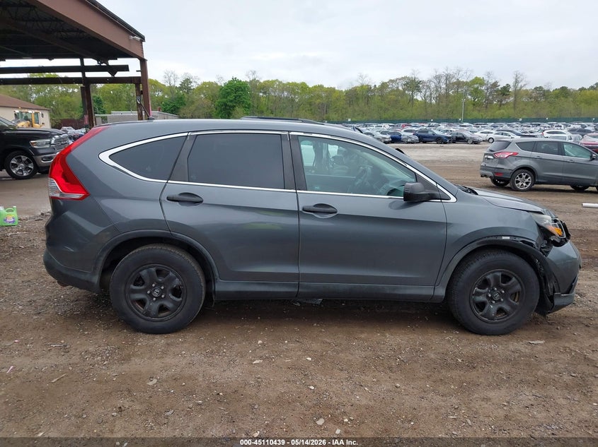2012 Honda Cr-v 2.4 Lx Grey Lot 111045110439 Vin 5J6RM3H32CL044476