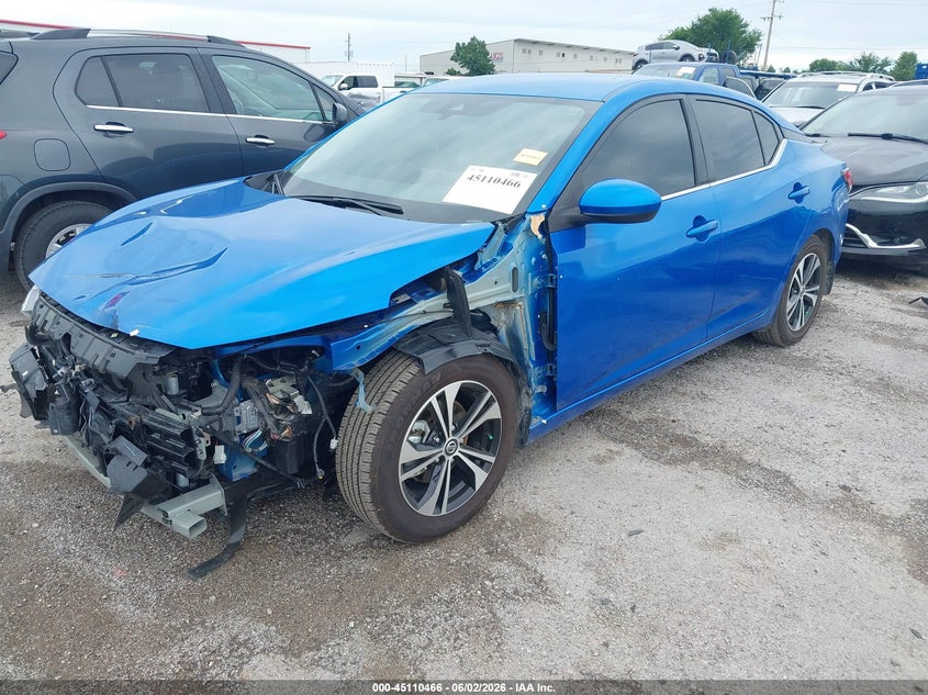 Vin: 3n1ab8cv0ny238919, lot: 45608050, nissan sentra sv xtronic cvt 20222