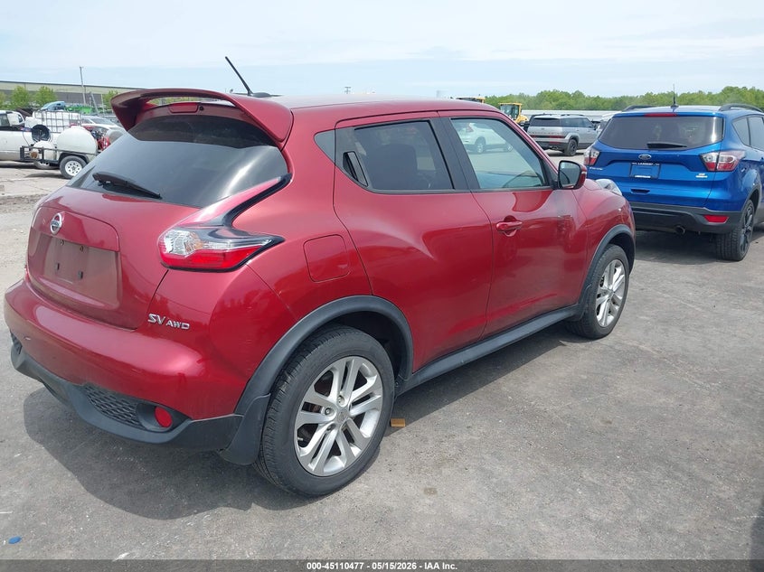 Vin: jn8af5mv1ft559719, lot: 45608061, nissan juke sv 20154