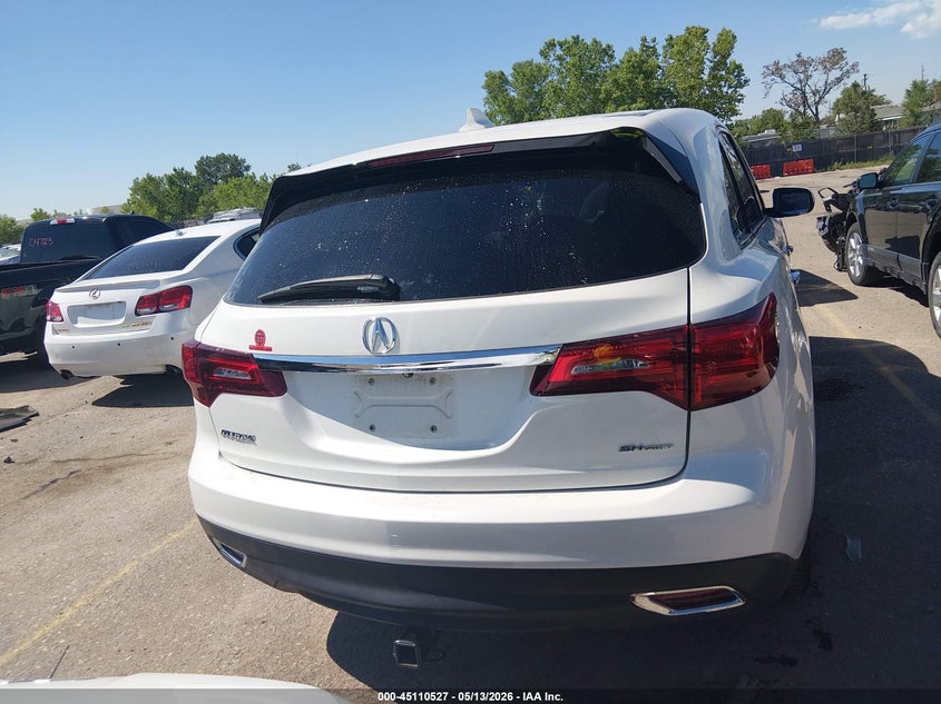 ACURA MDX 2016 VIN 5FRYD4H40GB061848