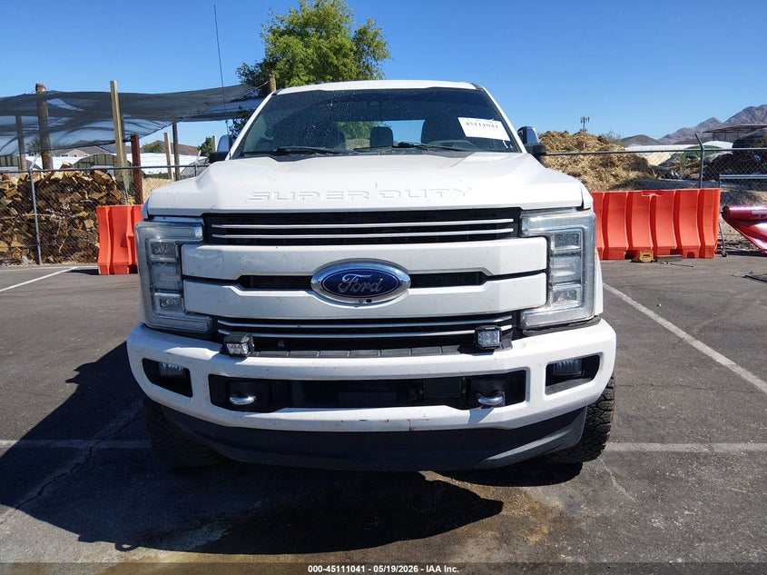 2017 Ford F350 Platinum White Lot 111045111041 Vin 1FT8W3BT5HEE13847