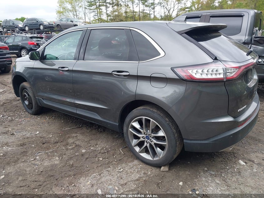 Vin: 2fmpk4k90hbb40227, lot: 45608883, ford edge titanium 20173