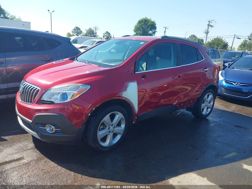 Vin: kl4cjcsb1fb080930, lot: 45608977, buick encore leather 20152