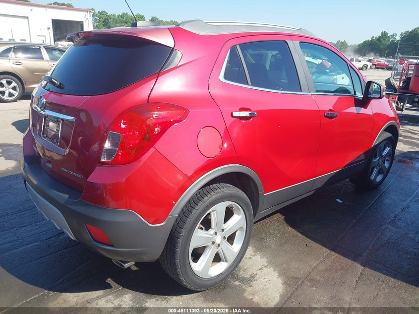 Vin: kl4cjcsb1fb080930, lot: 45608977, buick encore leather 20154