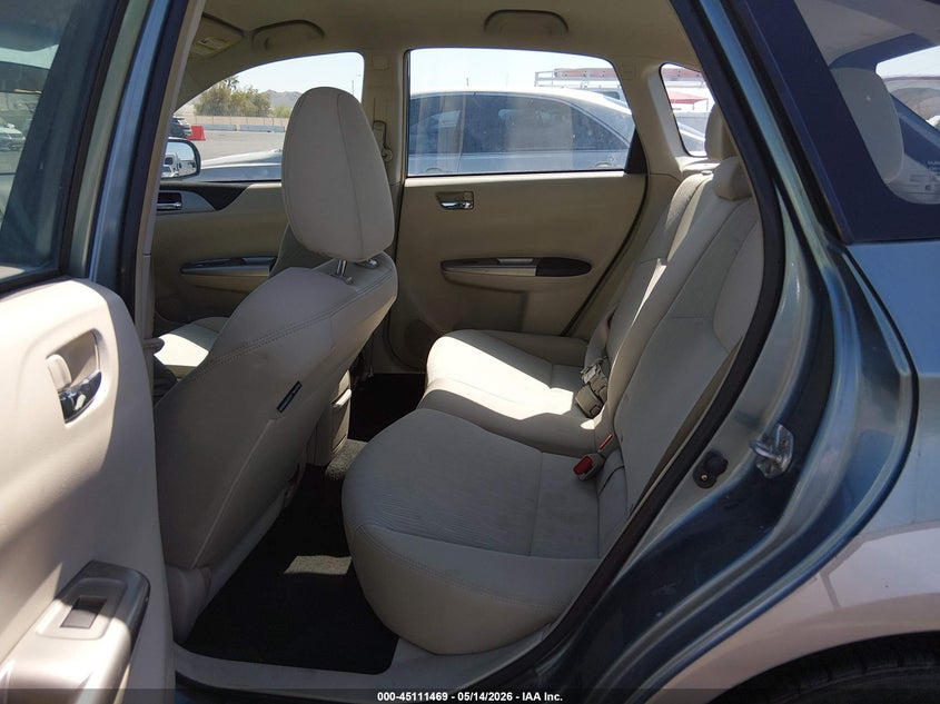 2009 SUBARU IMPREZA HATCHBACK 2.5L H-4 VVT, 170HP