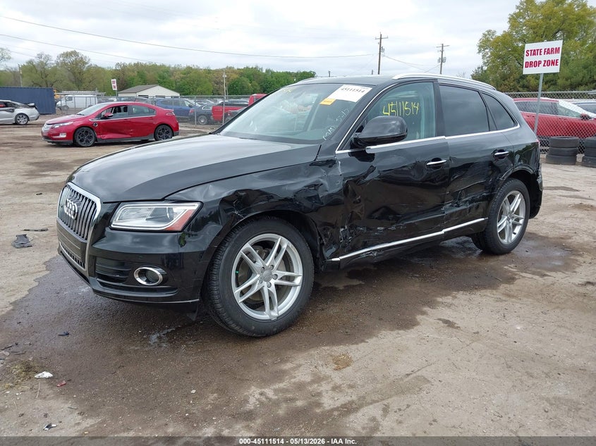 Vin: wa1lfafp4fa141723, lot: 45609098, audi q5 2.0t premium 20152