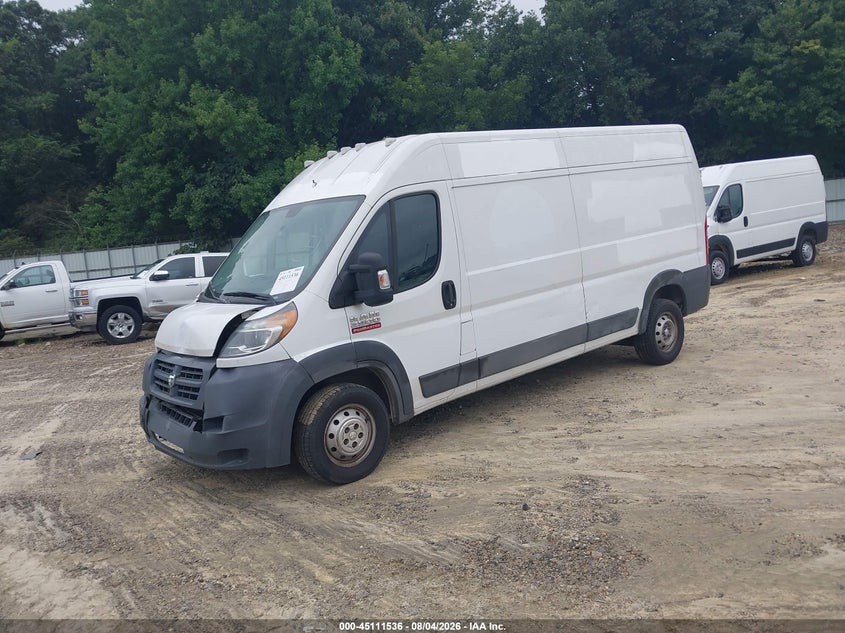 Vin: 3c6trvdg6ge133460, lot: 45609120, ram promaster 2500 high roof 20162