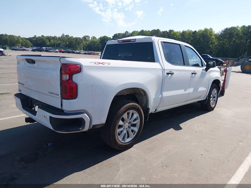 VIN 1GCPDBEK0PZ106687 2023 CHEVROLET SILVERADO 1500 4WD  SHORT BED CUSTOM