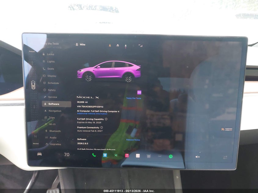 2023 Tesla Model X Dual Motor All-Wheel Drive/Standard Range VIN: 7SAXCBE52PF429113 Lot: 45111913