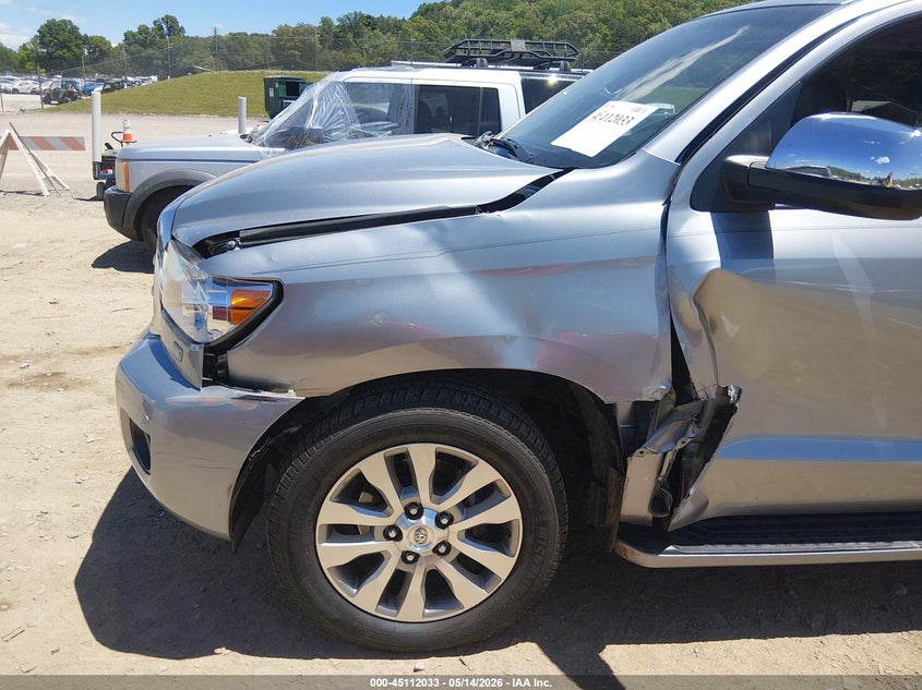 2012 Toyota Sequoia 5.7 Limited 5.7L V8 silver Lot 111045112033 Vin 5TDJW5G10CS059078