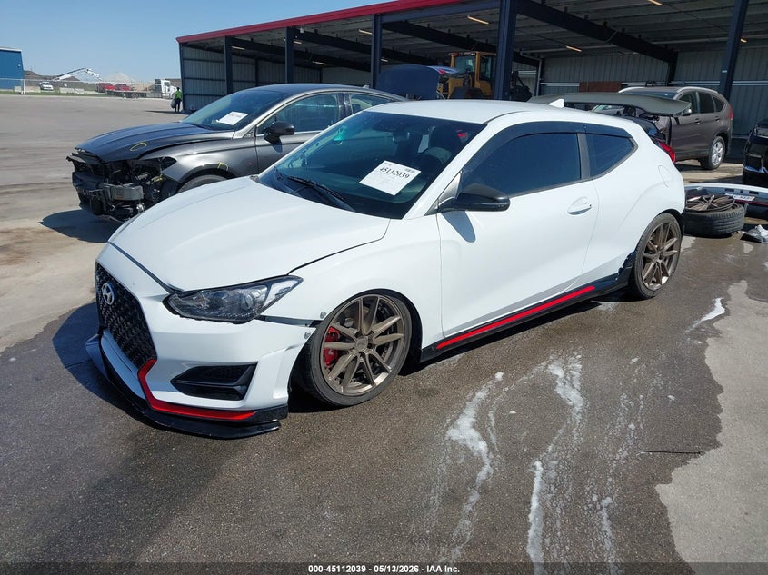 Vin: kmht36ah7lu006818, lot: 45609623, hyundai veloster n 20202