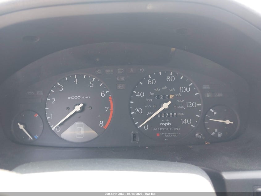 1997 Acura Cl 2.2 VIN: 19UYA1159VL020836 Lot: 45112069