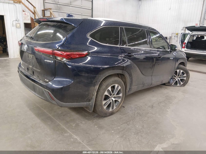 Vin: 5tdgbrch8ms517757, lot: 45609709, toyota highlander hybrid xle 20214