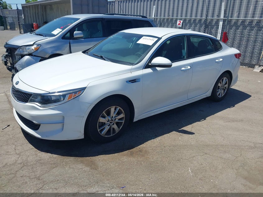 Vin: 5xxgt4l36gg056861, lot: 45609728, kia optima lx 20162