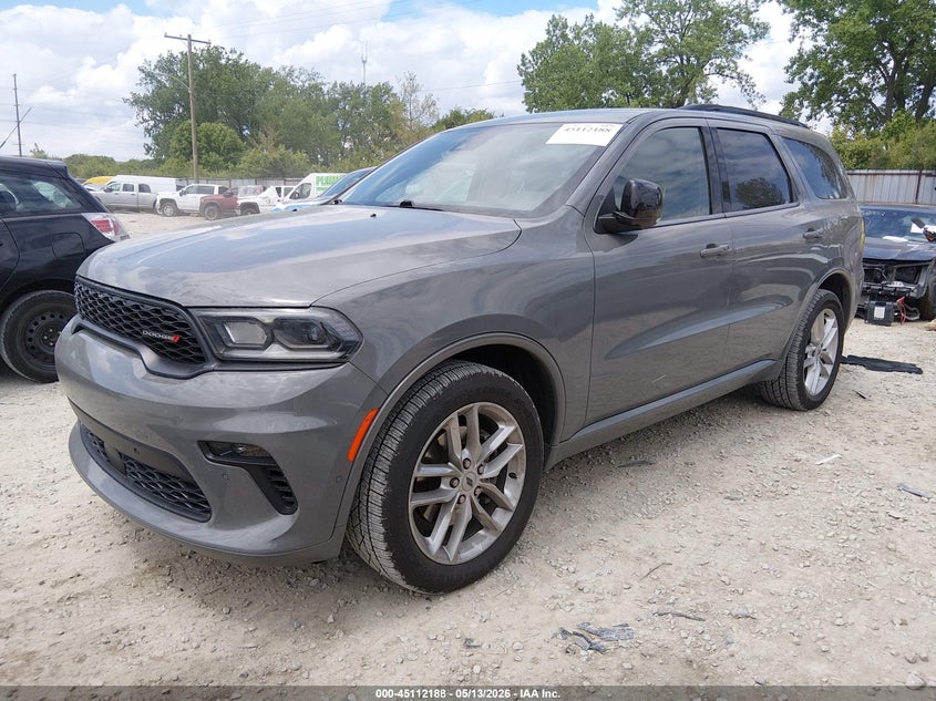Vin: 1c4rdjdgxpc637236, lot: 45609772, dodge durango gt premium awd 20232