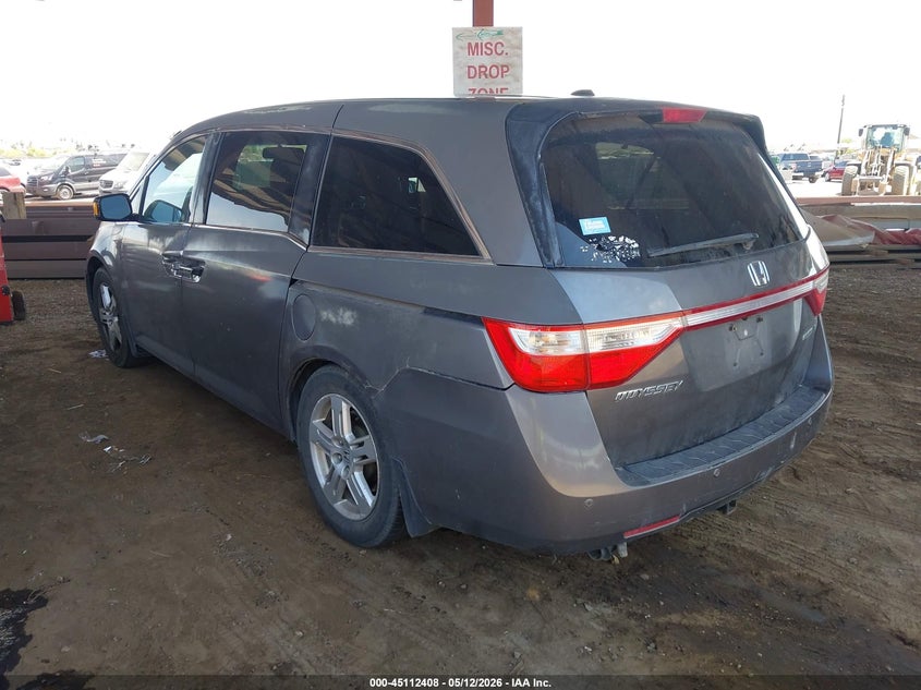 2011 Honda Odyssey 3.5 Touring/Touring Elite grey Lot 111045112408 Vin 5FNRL5H92BB095227