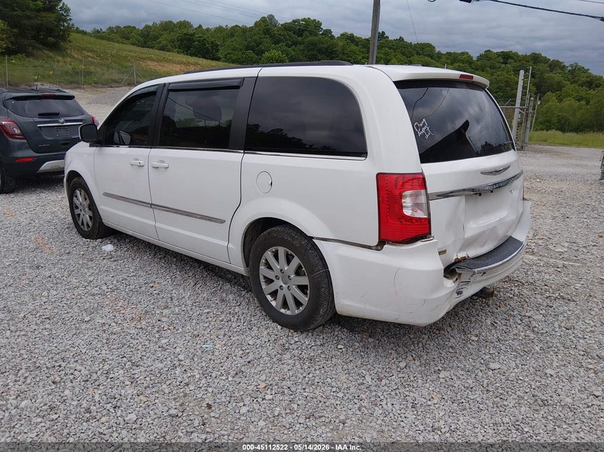 Vin: 2c4rc1bg3er438300, lot: 45610106, chrysler town & country touring 20143