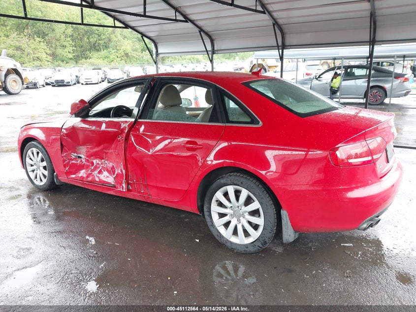 2010 Audi A4 2.0 2.0T Premium red Lot 111045112564 Vin WAUFFAFL5AN042343