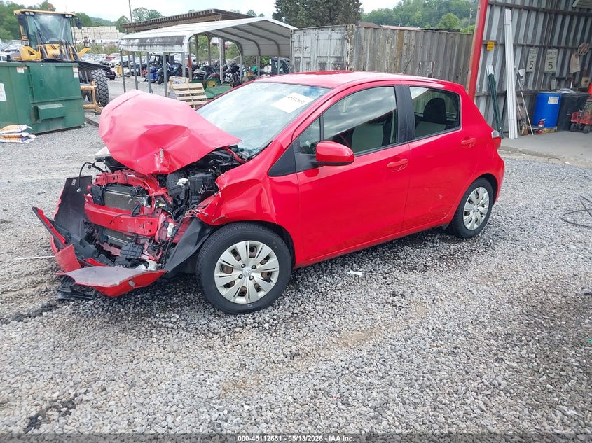 Vin: jtdktud37dd555151, lot: 45610235, toyota yaris l 20132