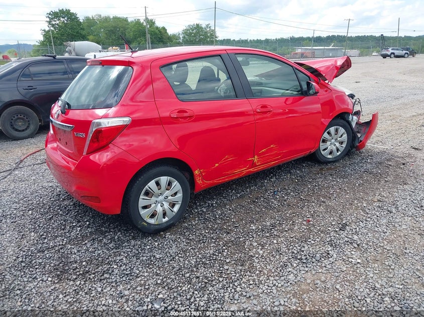 Vin: jtdktud37dd555151, lot: 45610235, toyota yaris l 20134