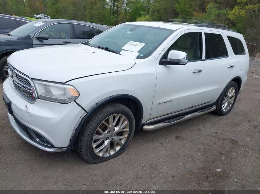 Vin: 1c4rdjeg4ec599420, lot: 45610312, dodge durango citadel 20142