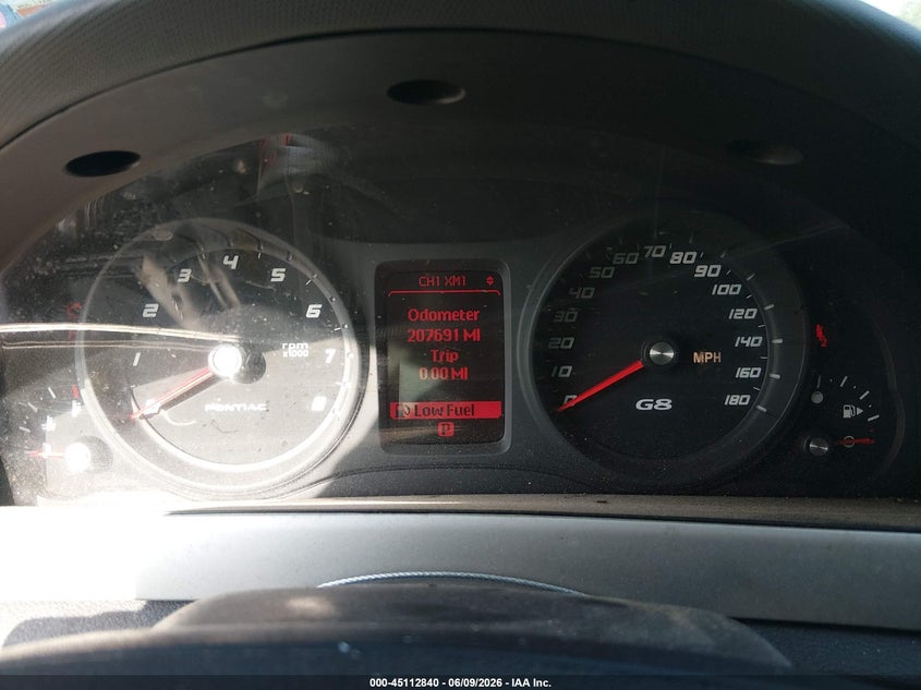 2009 Pontiac G8 VIN: 6G2ER57719L187702 Lot: 45112840