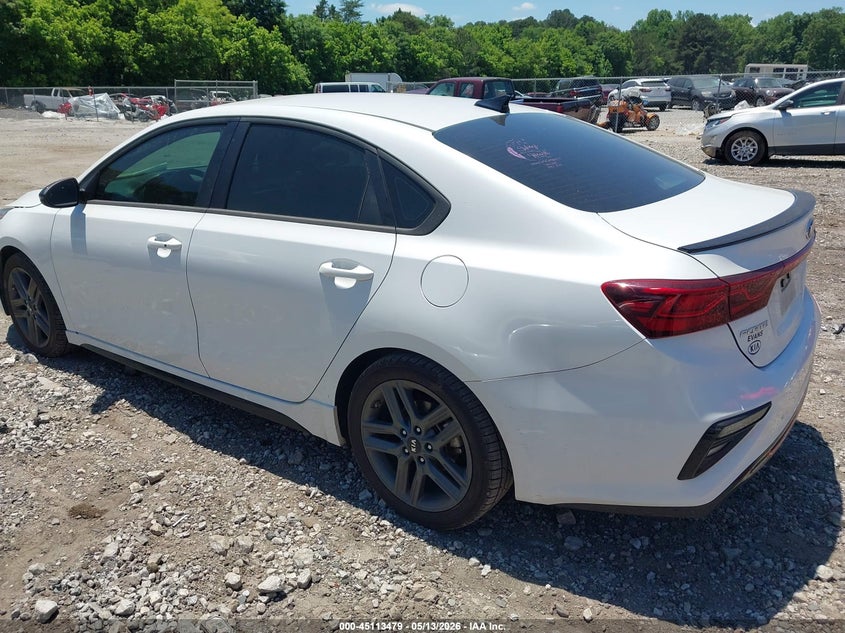 Vin: 3kpf34ad7me278935, lot: 45611063, kia forte gt-line 20213