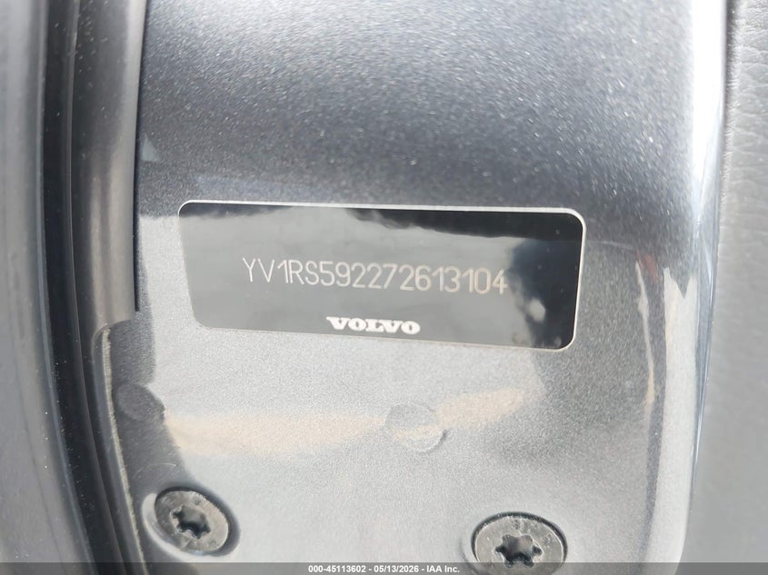 2007 Volvo S60 2.5T VIN: YV1RS592272613104 Lot: 45113602