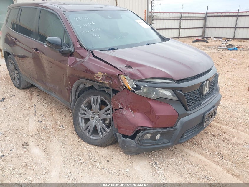 2019 Honda Passport Ex-L VIN: 5FNYF7H50KB007366 Lot: 45113682