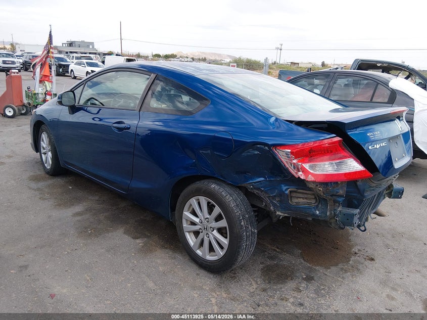 2012 Honda Civic 1.8 Ex blue Lot 111045113925 Vin 2HGFG3B85CH547020