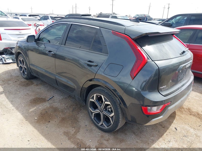 Vin: kndcr3le8p5049665, lot: 45611932, kia niro ex touring 20233