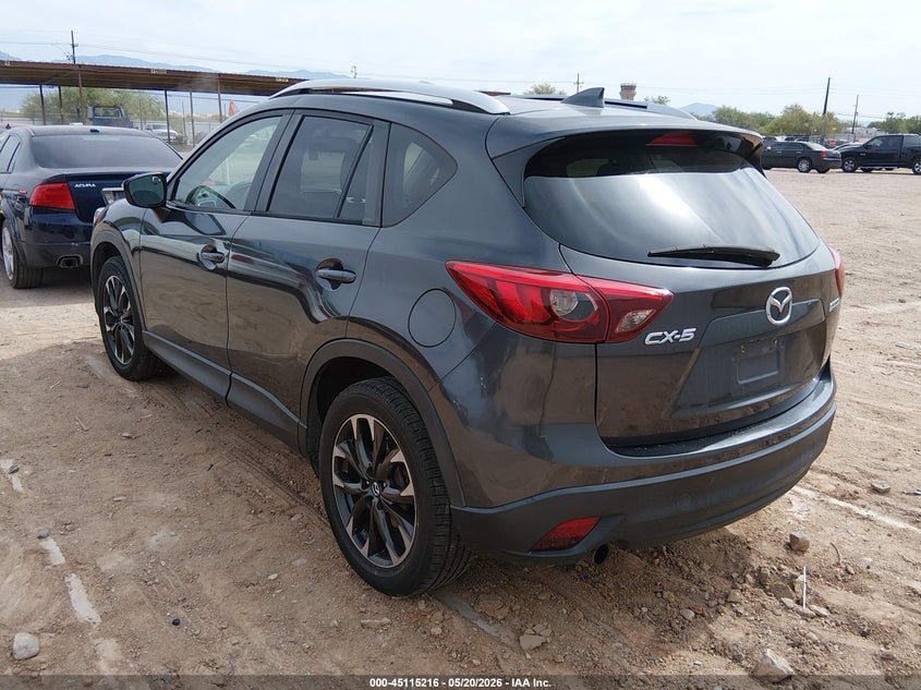 Vin: jm3ke2dy3g0659133, lot: 45612800, mazda cx-5 grand touring 20163