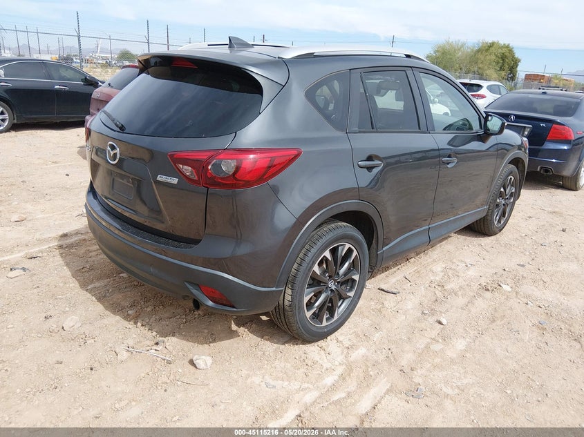 Vin: jm3ke2dy3g0659133, lot: 45612800, mazda cx-5 grand touring 20164
