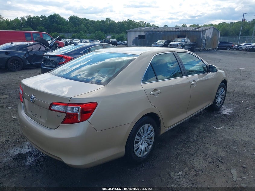 2012 Toyota Camry 2.5 Le beige Lot 111045115447 Vin 4T1BF1FK0CU072945