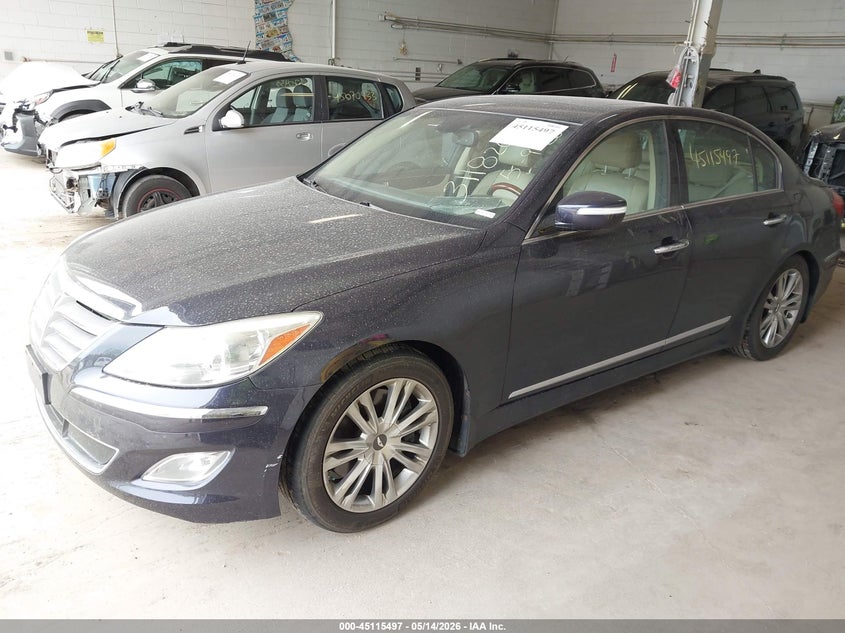 2012 HYUNDAI GENESIS SEDAN 4.6L V-8 DOHC, VVT, 385HP