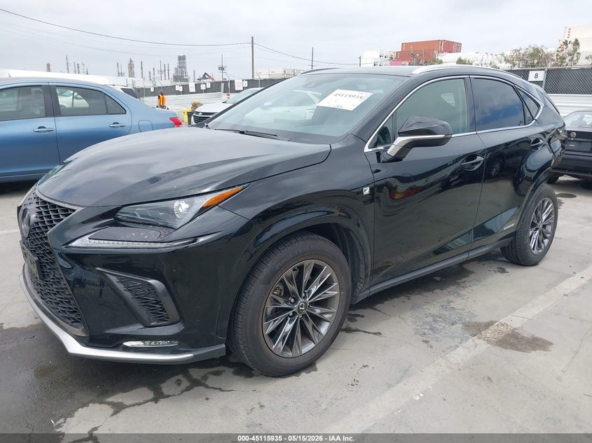 Vin: jtjsjrdz0m2152550, lot: 45613519, lexus nx 300h f sport black line 20212