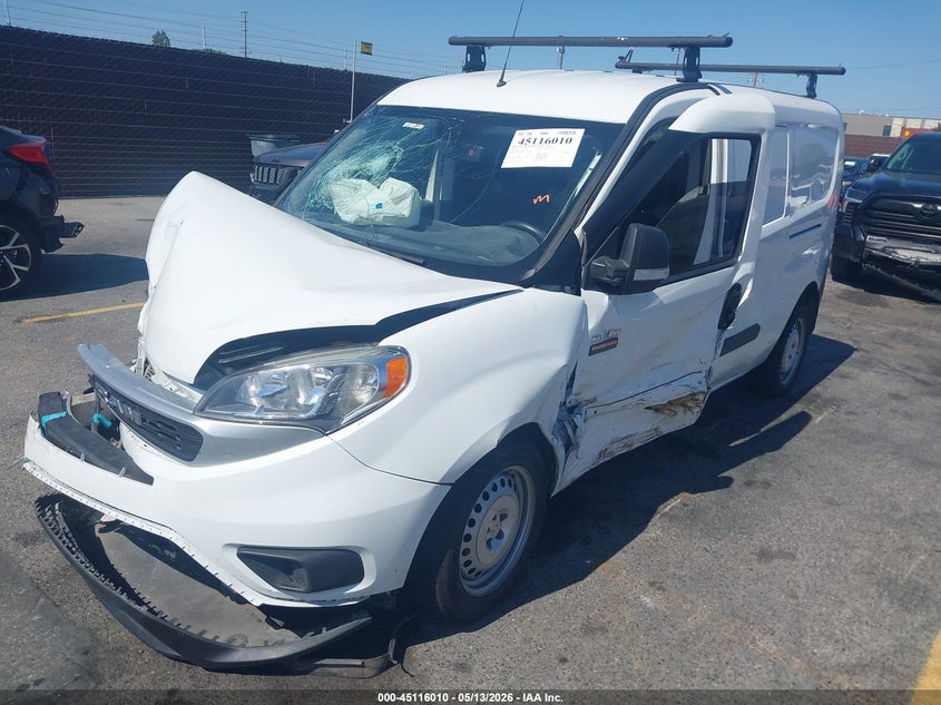Vin: zfbhrfab6m6u25157, lot: 45613595, ram promaster city tradesman 20212