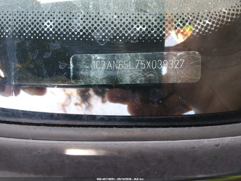 2005 Chrysler Crossfire Limited VIN: 1C3AN65L75X039327 Lot: 45116051