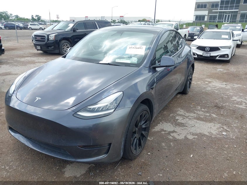 Vin: 5yjygded6mf123312, lot: 45613676, tesla model y standard range rear-wheel drive 20212