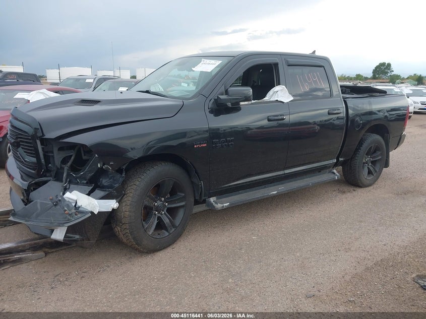 Vin: 1c6rr7mt8js240937, lot: 45614025, ram 1500 sport 20182