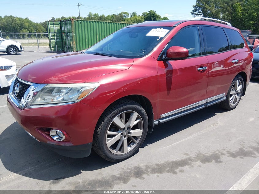 5N1AR2MM7EC689409 2014 Nissan Pathfinder Platinum photo 1