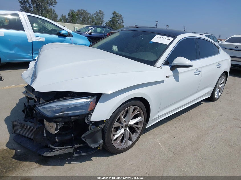 Vin: wauabcf53ma039505, lot: 45614732, audi a5 sportback premium 40 tfsi quattro s tronic 20212