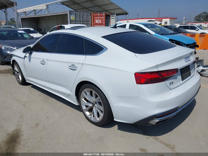 Vin: wauabcf53ma039505, lot: 45614732, audi a5 sportback premium 40 tfsi quattro s tronic 20213